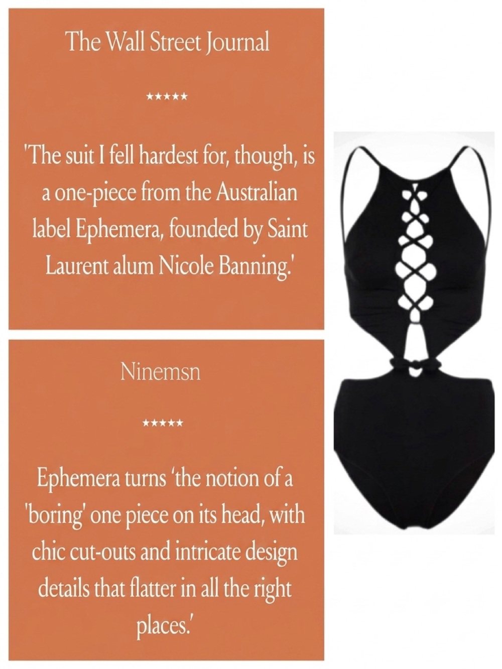 NWT Ephemera Noir Woven Cut-Out One Piece - Size FR 38 (US 6) - Picture 12 of 12